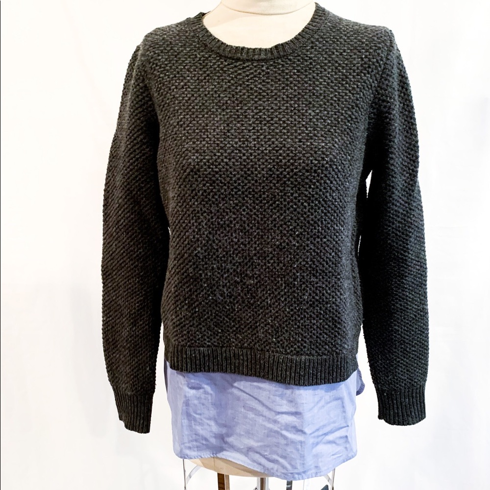 J. Crew sweater with attached shirt